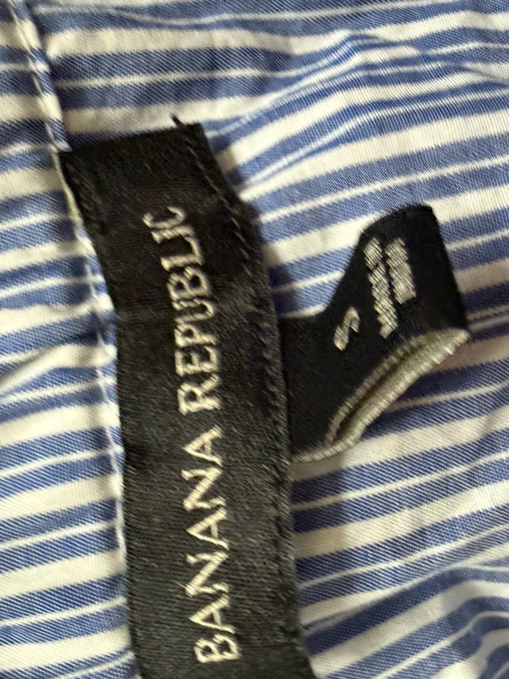 Banana Republic Blue and White Striped Athletic Shorts